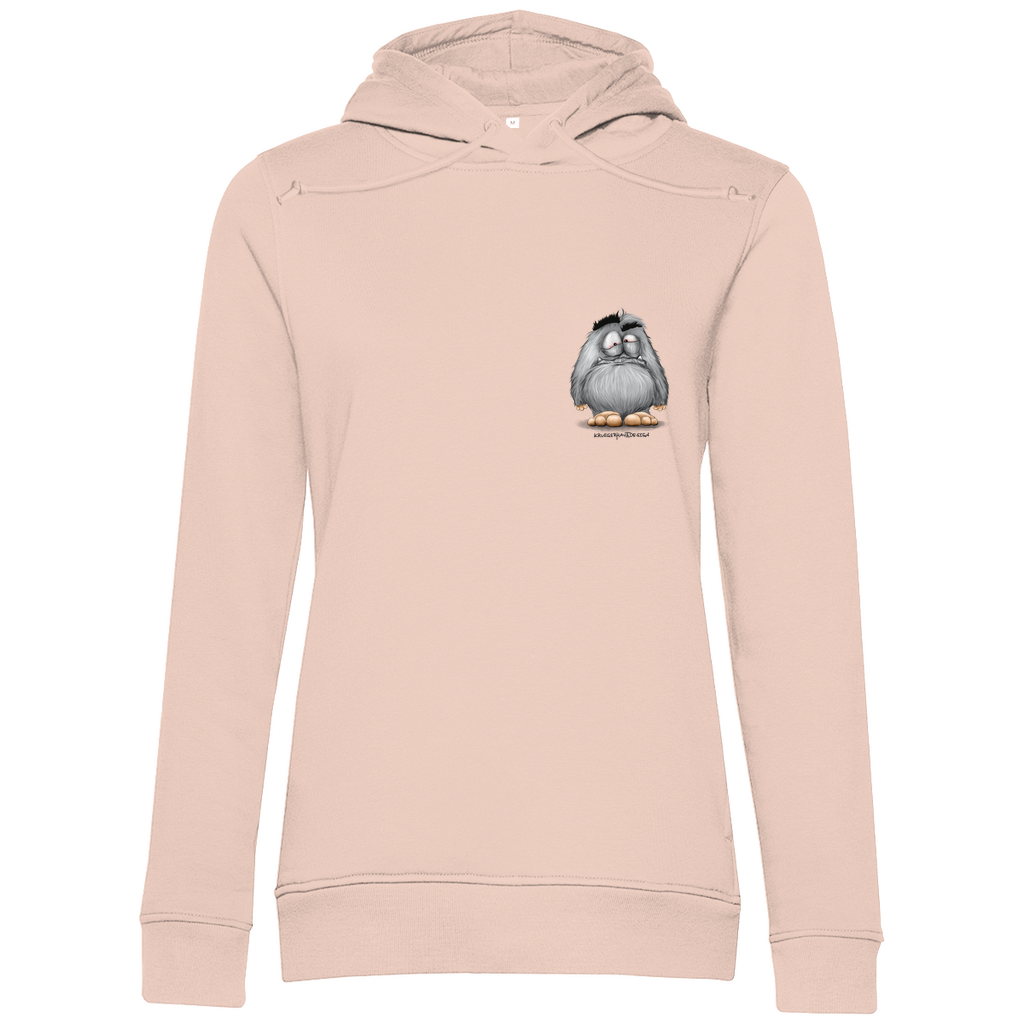 Damen Premium Bio Hoodie, slim fit,  Kapuzenpullover, Kruegerhausdesign mit Monster und Spruch, Irgendwann bin ich...