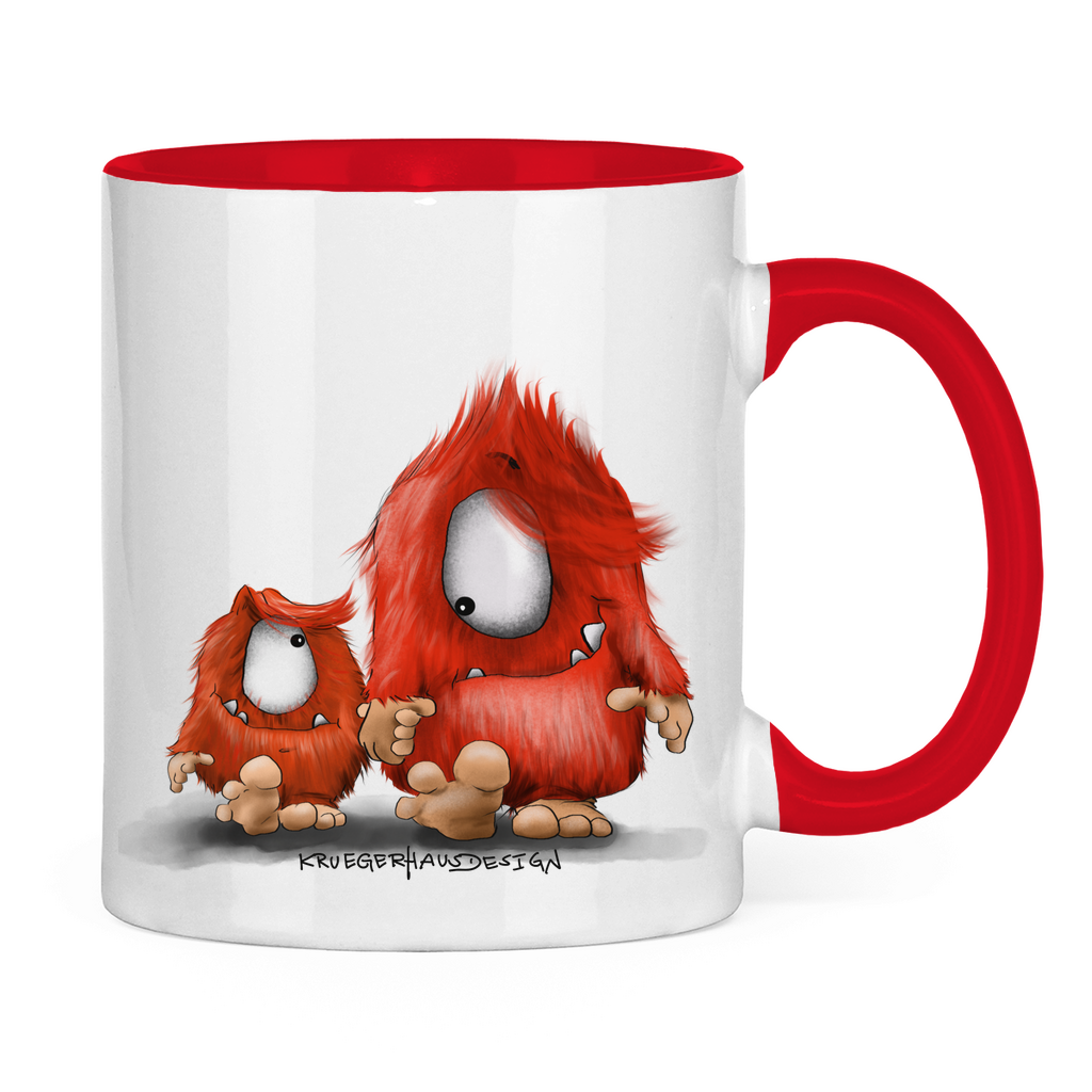 Tasse zweifarbig, Kaffeetasse, Teetasse, Du und ich... nur Monster Druck