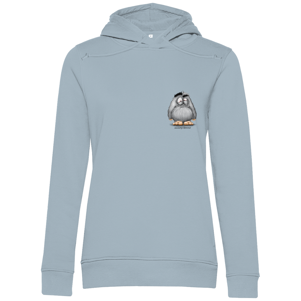 Damen Premium Bio Hoodie, slim fit,  Kapuzenpullover, Kruegerhausdesign mit Monster und Spruch, Irgendwann bin ich...