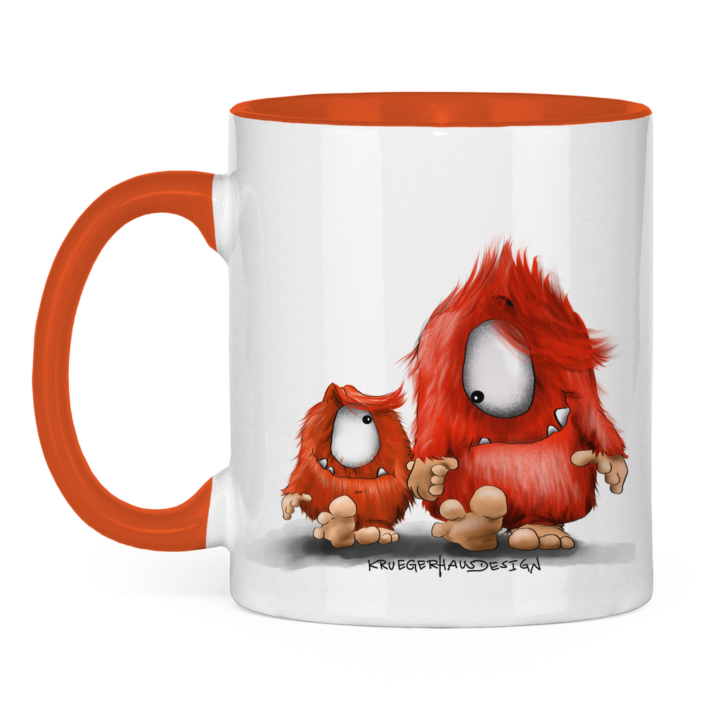 Tasse zweifarbig, Kaffeetasse, Teetasse, Du und ich... nur Monster Druck