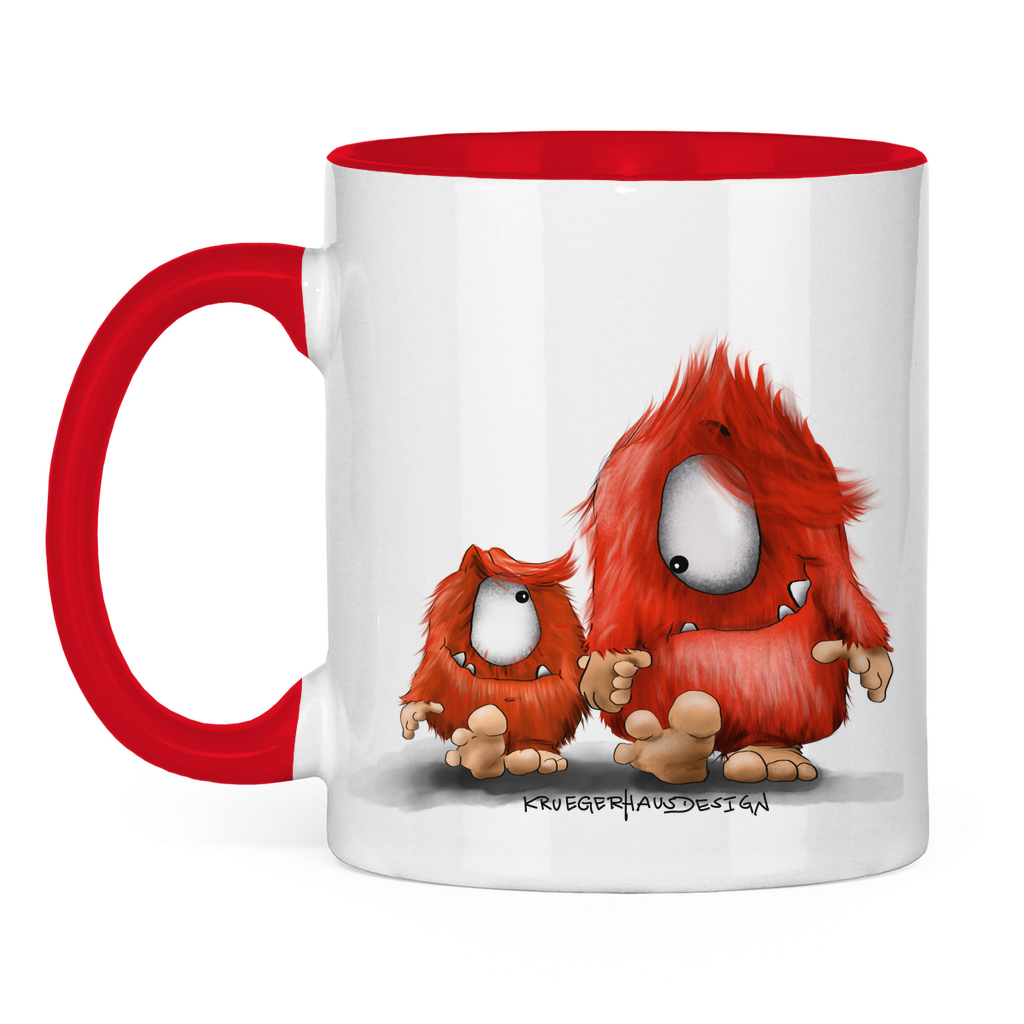 Tasse zweifarbig, Kaffeetasse, Teetasse, Du und ich... nur Monster Druck