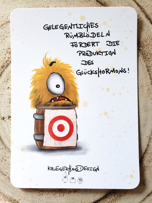 Postkarte Monster Kruegerhausdesign Spruch "Gelegentliches Rumblödeln" Nr. 1