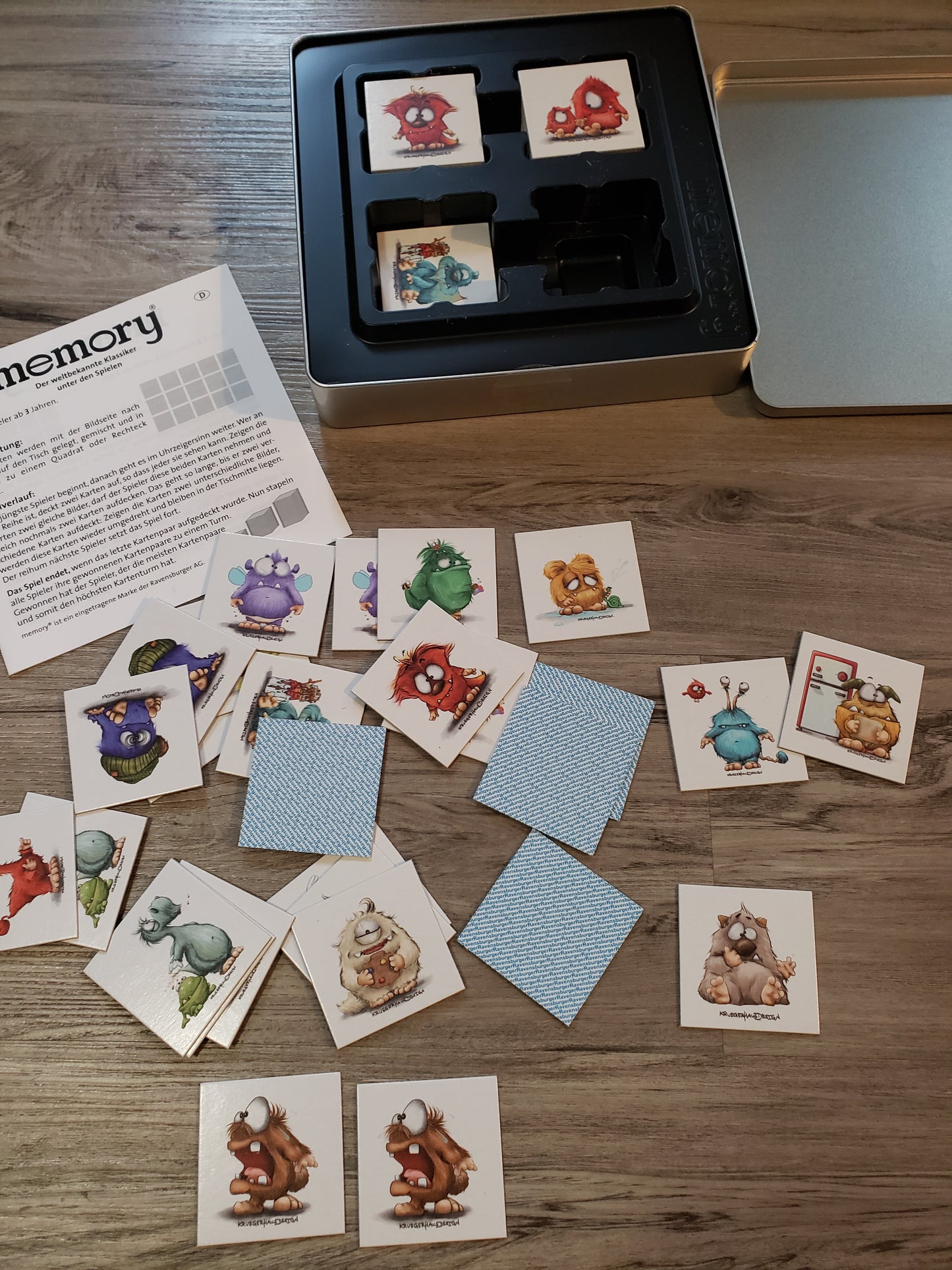 Memory Spiel mit 72 Karten Kruegerhausdesign Monster