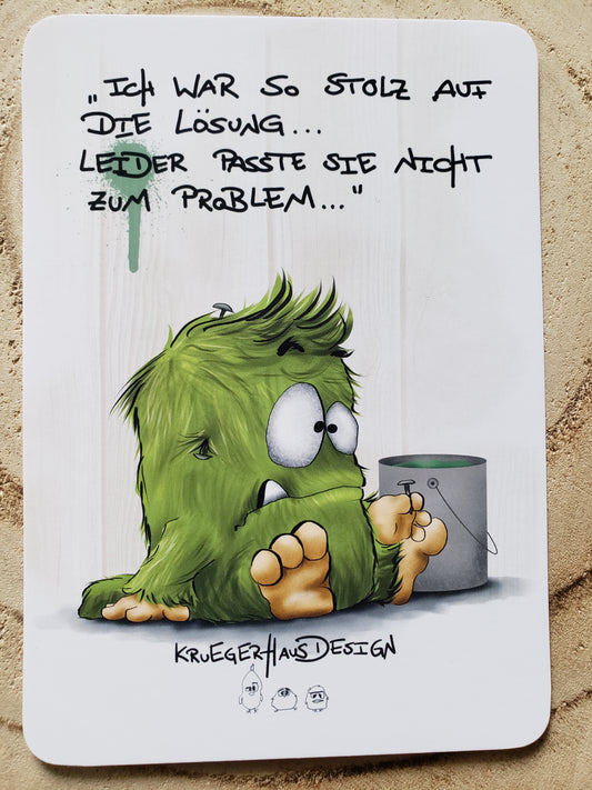 Postkarte Monster Kruegerhausdesign  "Ich war so stolz.."