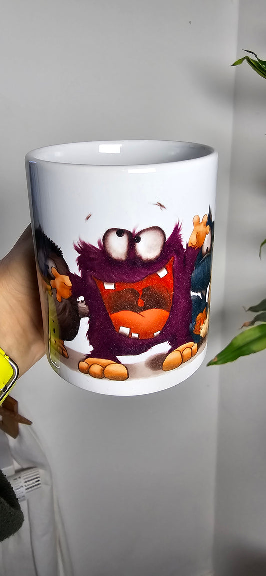 Muster Tasse, Kaffeetasse Kruegerhausdesign vielen Monstern