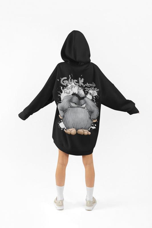 Unisex Hoodie XXL Druck Kruegerhausdesign Monster in schwarz Gr. XL, Monster Horst: Guck mich nicht in diesem Ton an!