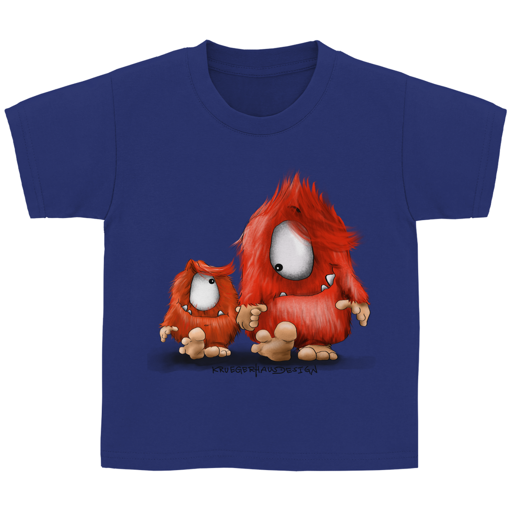 Kinder Basic T-Shirt, Du und ich... nur Monster Druck