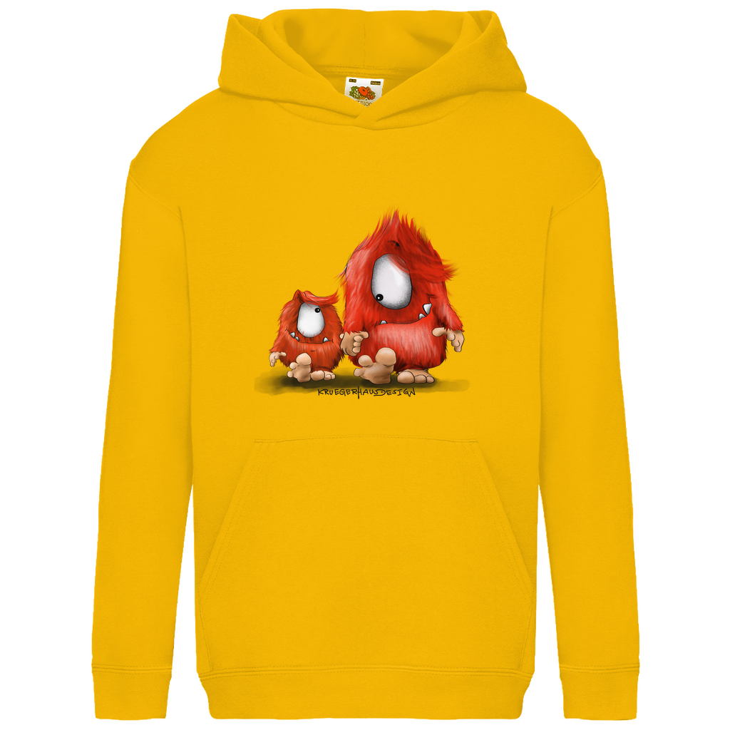 Kids Basic Hoodie, Du und ich... nur Monster Druck