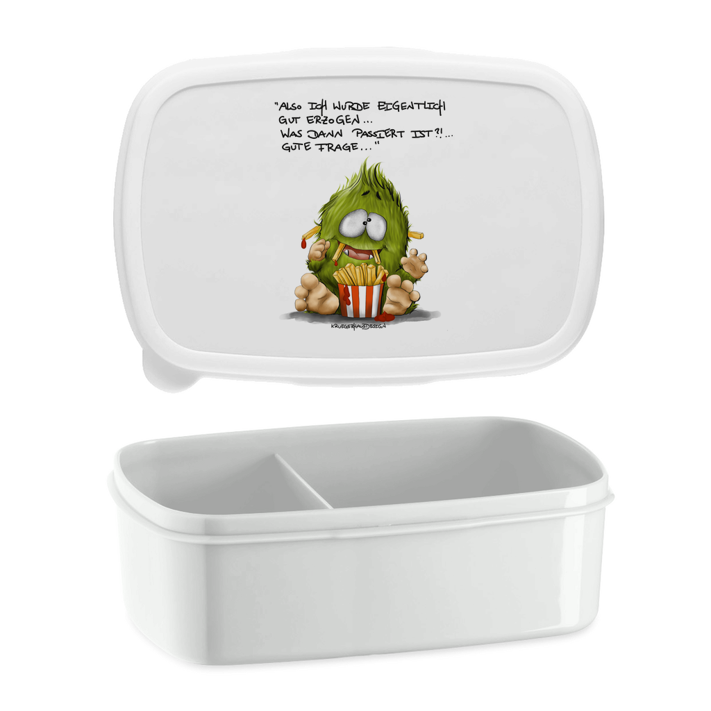 Lunchbox mit Aufteilung, Kruegerhausdesign mit Monster und Spruch, Also ich wurde eigentlich... #297