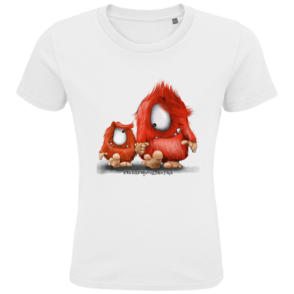 Kids Premium Bio T-Shirt, Du und ich... nur Monster Druck