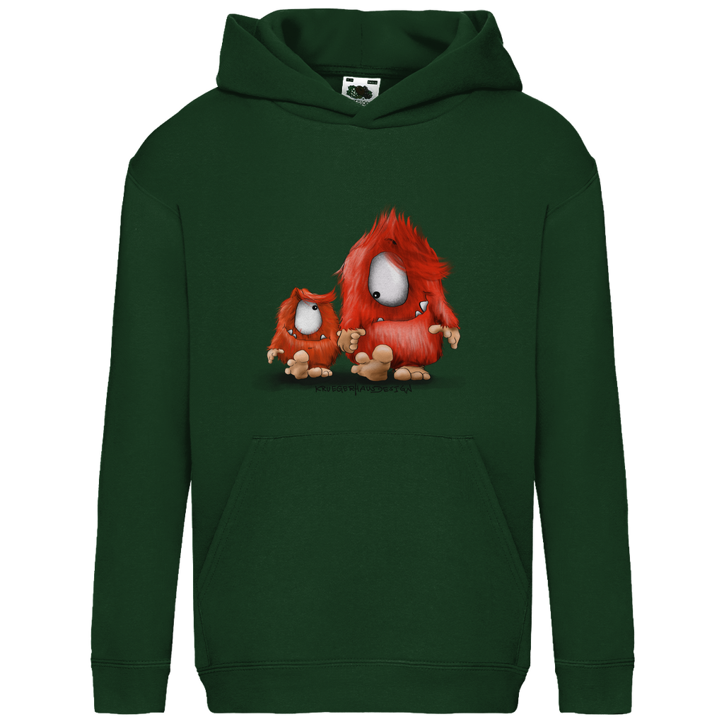 Kids Basic Hoodie, Du und ich... nur Monster Druck