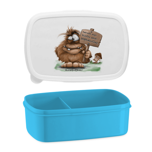 Lunchbox, Brotdose, Kruegerhausdesign Monster mit Spruch, Pechvogel und Glückspilz