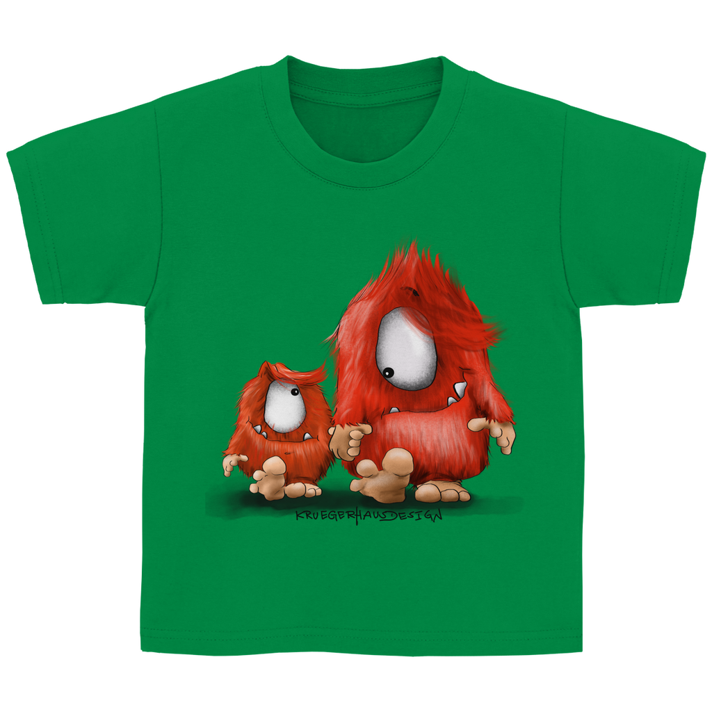 Kinder Basic T-Shirt, Du und ich... nur Monster Druck