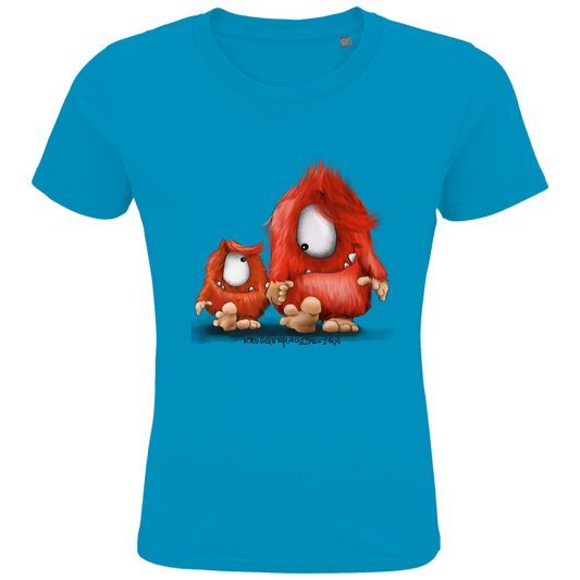 Kids Premium Bio T-Shirt, Du und ich... nur Monster Druck