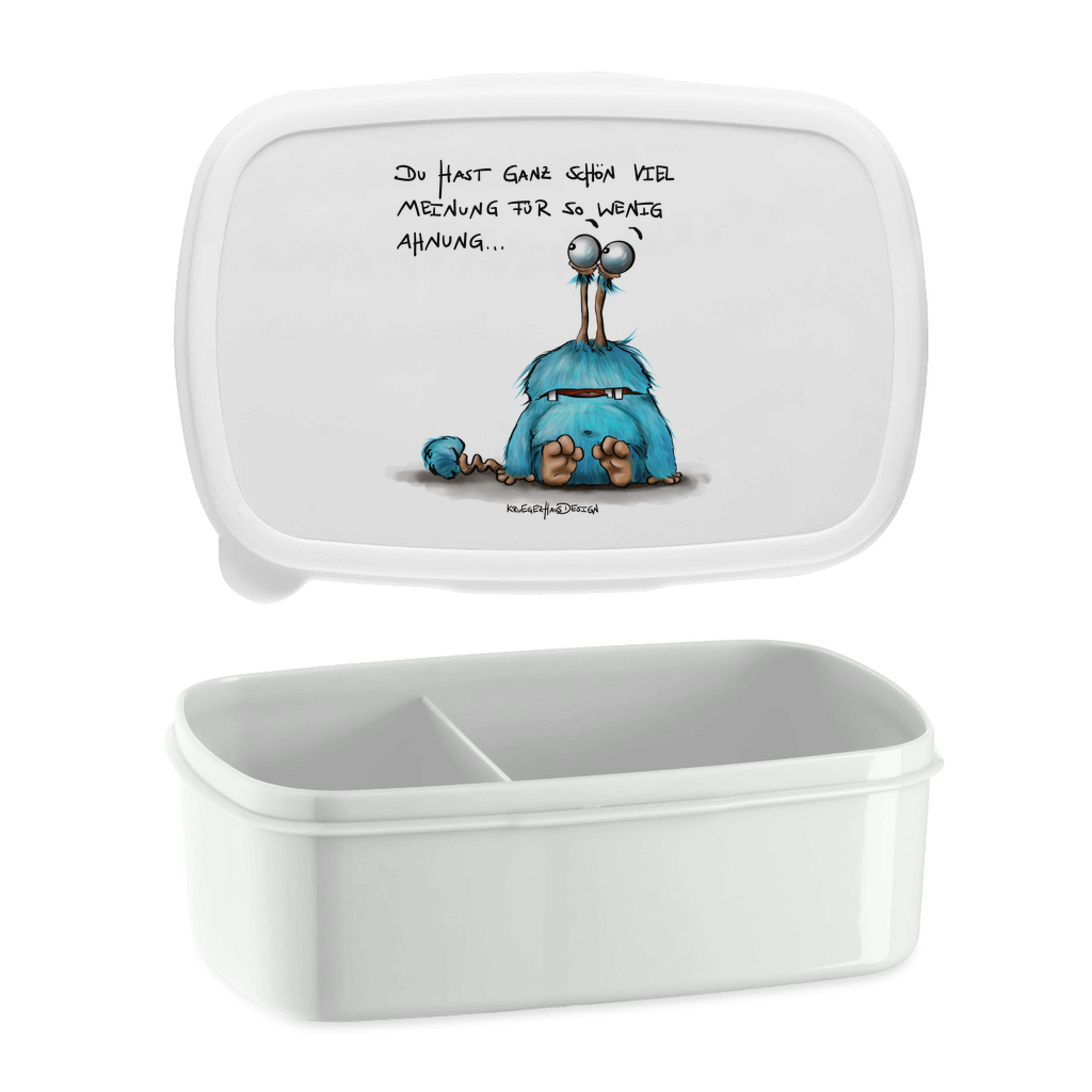 Lunchbox mit Aufteilung, Brotdose, Kruegerhausdesign Monster mit Spruch, Du hast ganz schön viel... #20