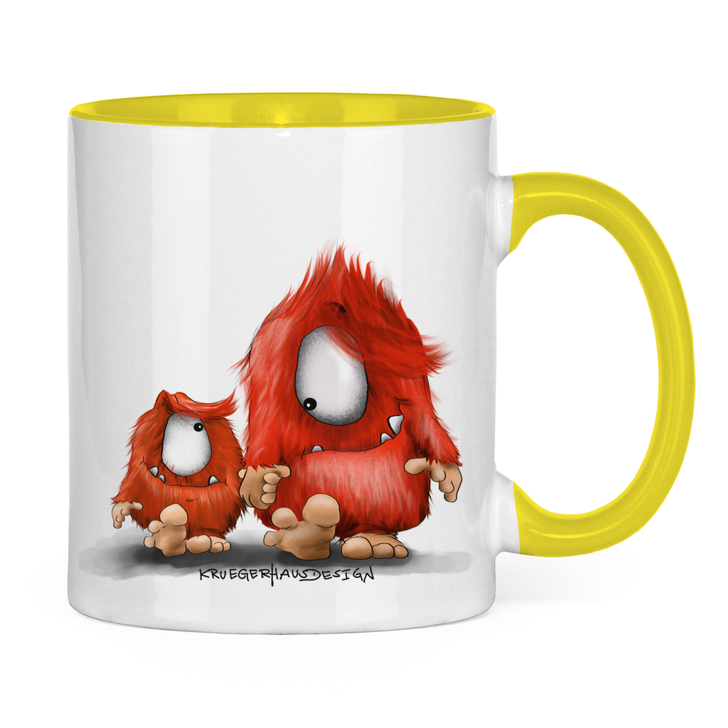 Tasse zweifarbig, Kaffeetasse, Teetasse, Du und ich... nur Monster Druck