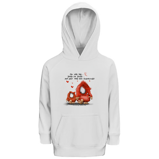 Kinder Premium Bio Hoodie, Du und ich... Hand in Hand... auf den Weg ins Wunderland!