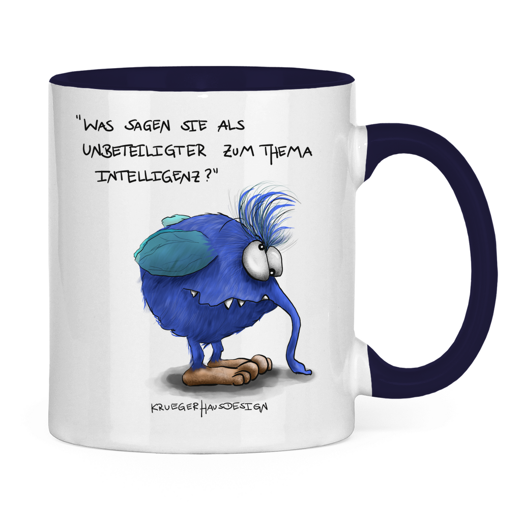 Tasse zweifarbig, Kaffeetasse, Teetasse, Kruegerhausdesign Monster mit Spruch, Was sagen Sie als Unbeteiligter... #13