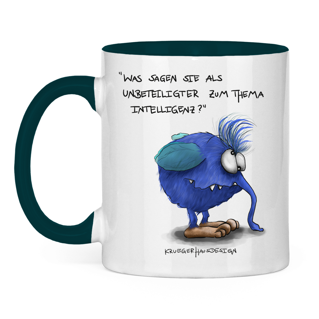 Tasse zweifarbig, Kaffeetasse, Teetasse, Kruegerhausdesign Monster mit Spruch, Was sagen Sie als Unbeteiligter... #13