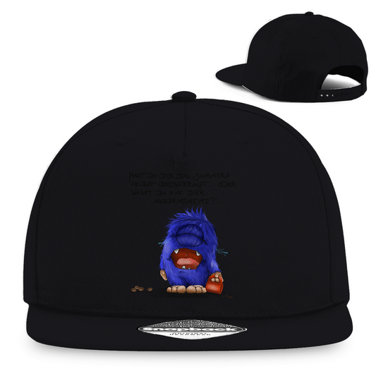 Snapback Rapper Cap, Kruegerhausdesign Monster Spruch, schwarze Schrift, Hast du das Jammern ... #144