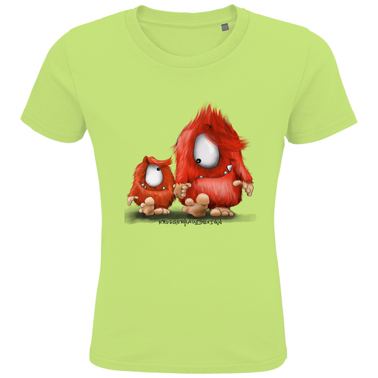 Kids Premium Bio T-Shirt, Du und ich... nur Monster Druck