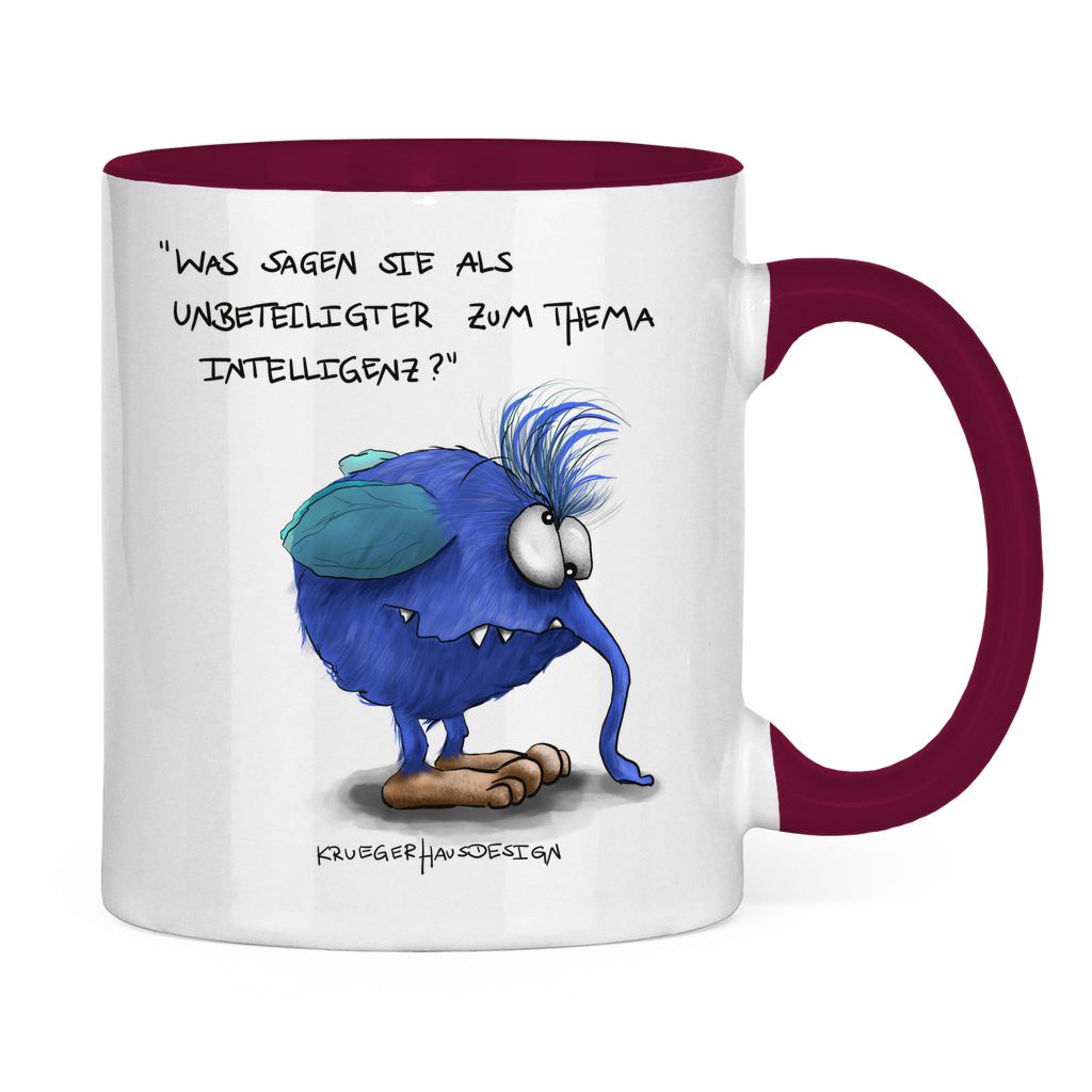 Tasse zweifarbig, Kaffeetasse, Teetasse, Kruegerhausdesign Monster mit Spruch, Was sagen Sie als Unbeteiligter... #13