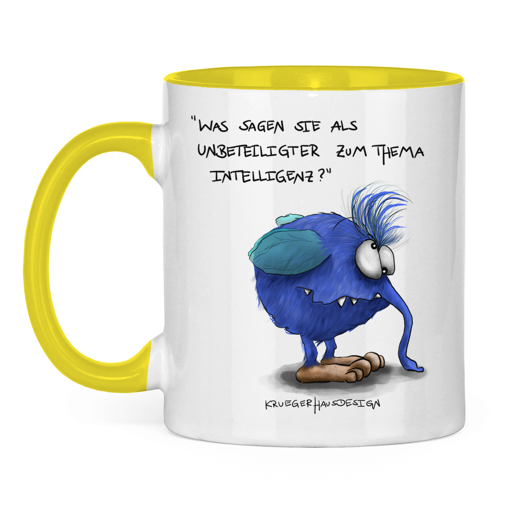 Tasse zweifarbig, Kaffeetasse, Teetasse, Kruegerhausdesign Monster mit Spruch, Was sagen Sie als Unbeteiligter... #13