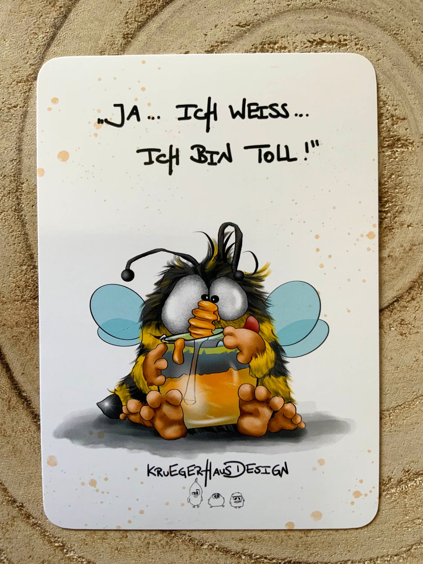 Postkarte Monster Kruegerhausdesign  "Ja... ich weiss.. Ich bin toll! ..."