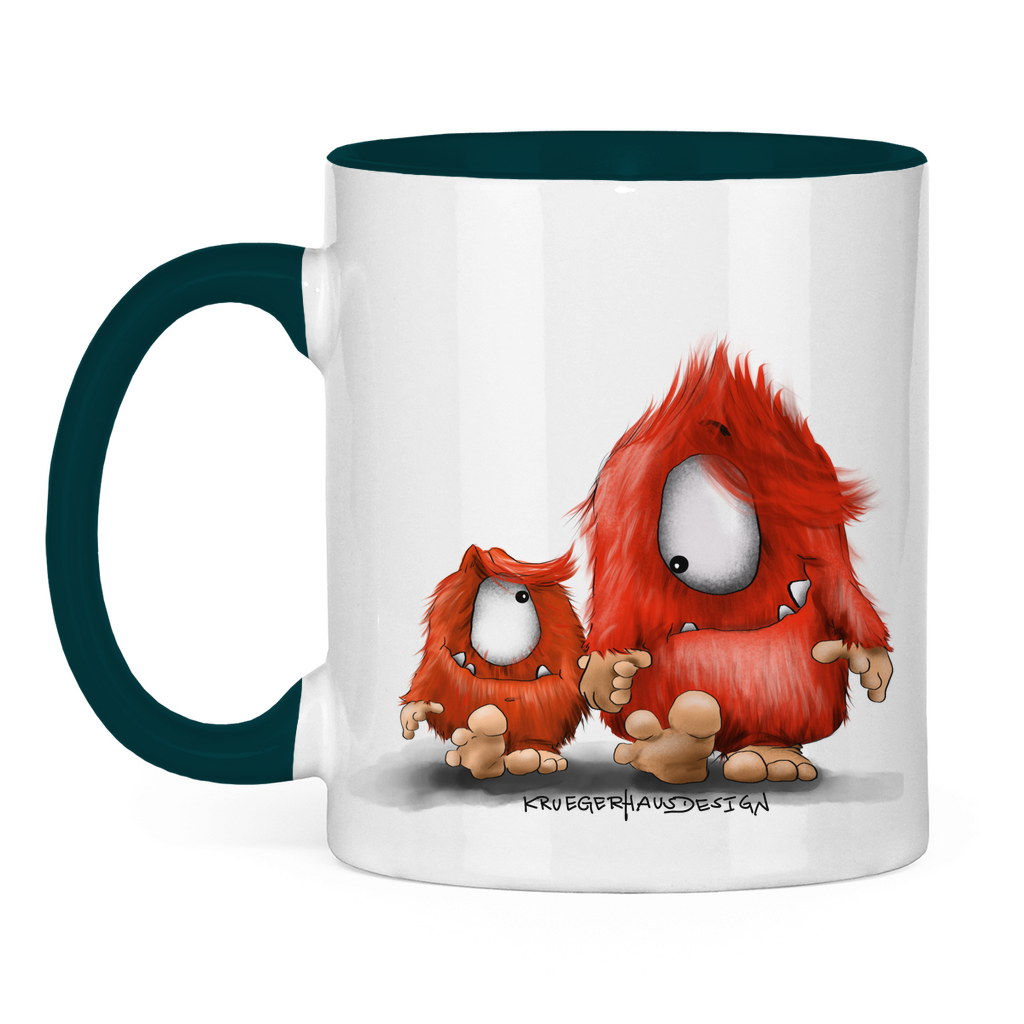 Tasse zweifarbig, Kaffeetasse, Teetasse, Du und ich... nur Monster Druck