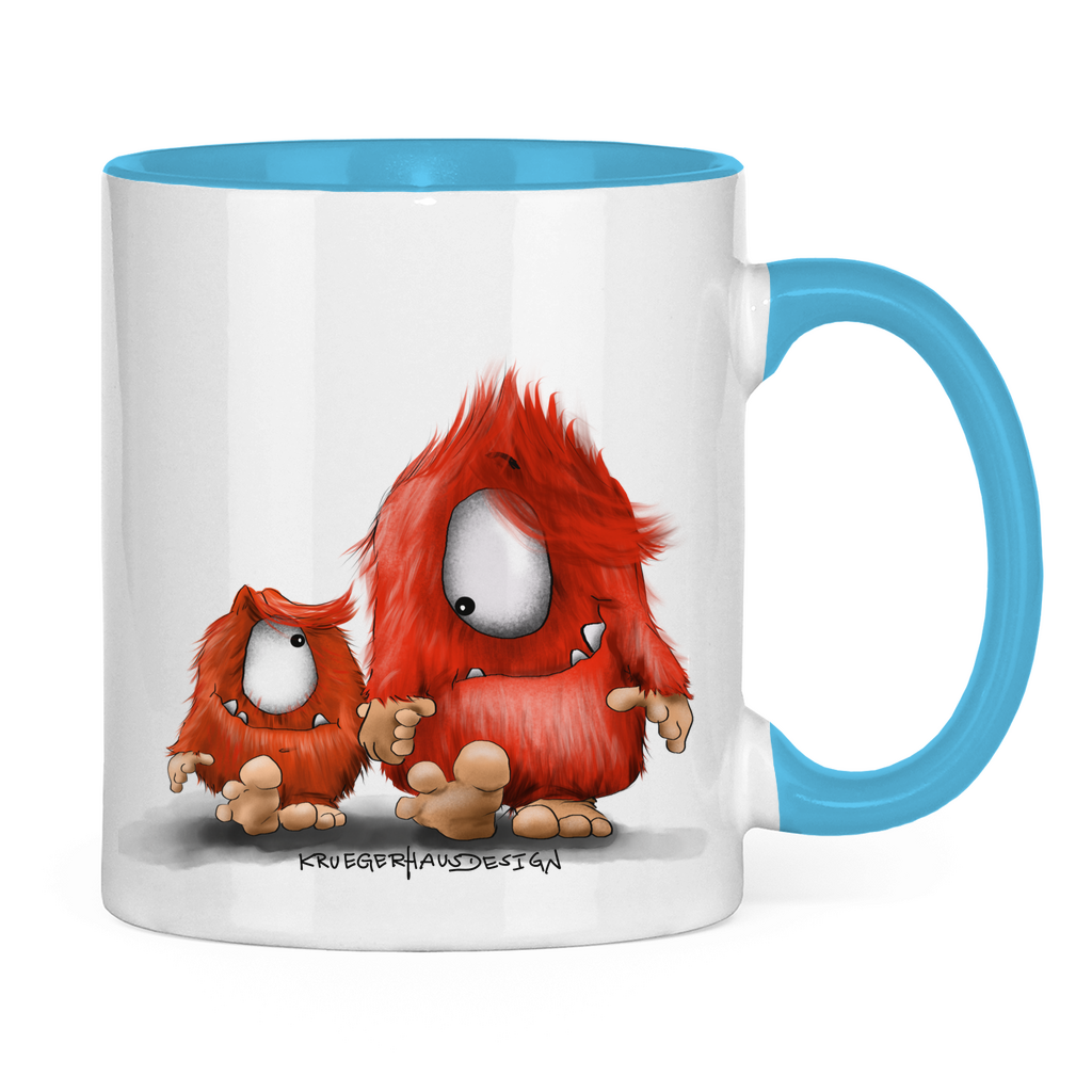 Tasse zweifarbig, Kaffeetasse, Teetasse, Du und ich... nur Monster Druck