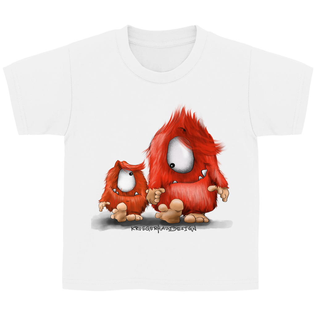 Kinder Basic T-Shirt, Du und ich... nur Monster Druck