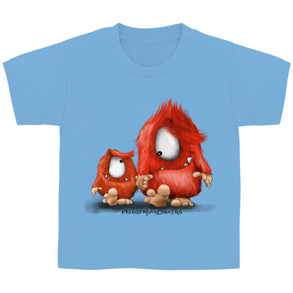 Kinder Basic T-Shirt, Du und ich... nur Monster Druck