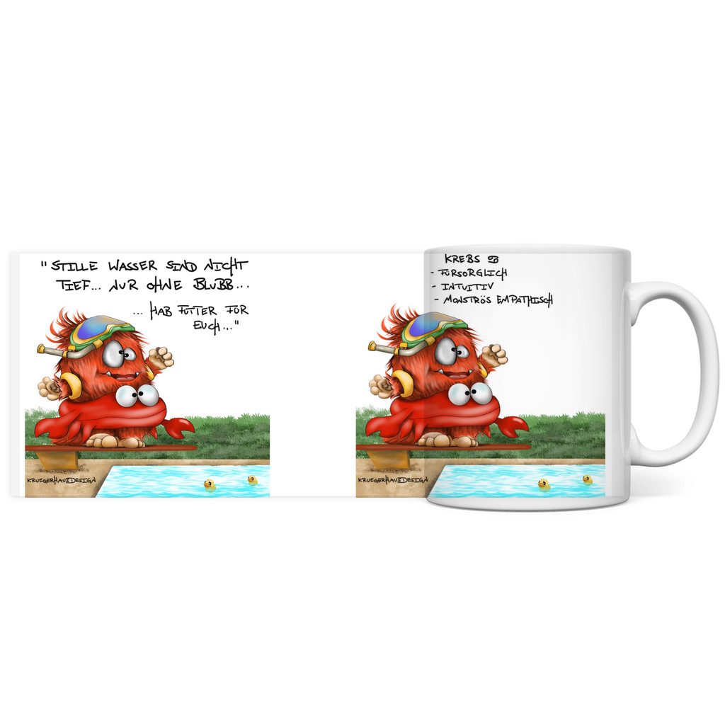 Tasse, Kaffeetasse Kruegerhausdesign Sternzeichen Krebs Monster