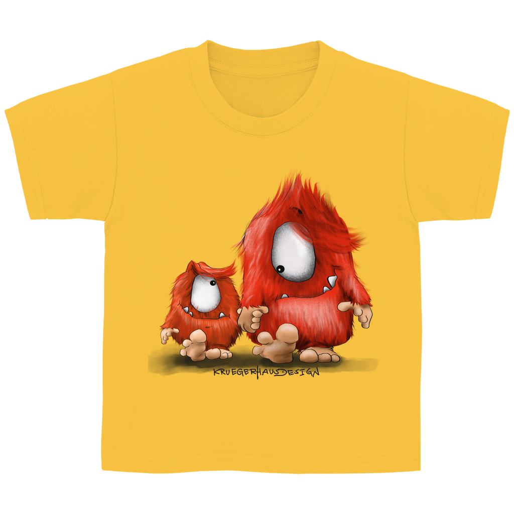 Kinder Basic T-Shirt, Du und ich... nur Monster Druck