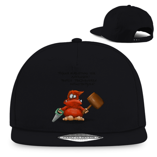 Snapback Rapper Cap. Kruegerhausdesign Monster Spruch, schwarze Schrift, Fehler sind etwas ... #151