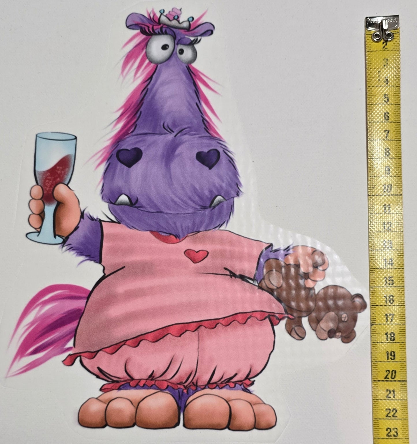 Bügelbild Kruegerhausdesign Monster Einhorn Hilde Schlafanzugprinzessin