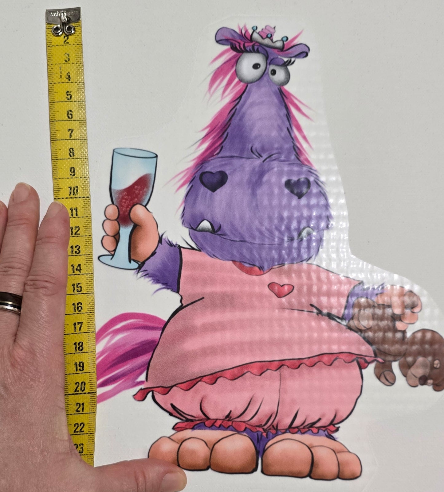 Bügelbild Kruegerhausdesign Monster Einhorn Hilde Schlafanzugprinzessin