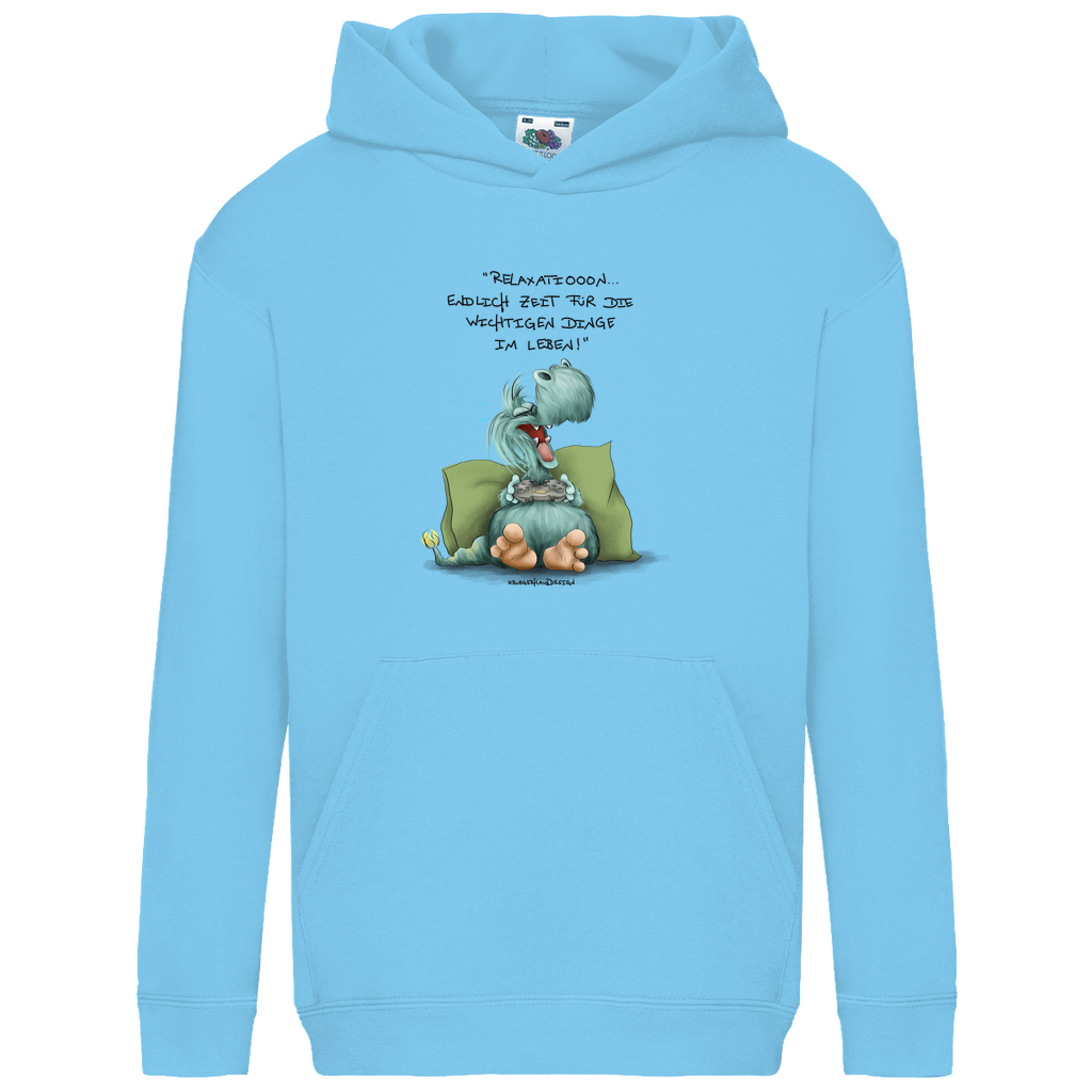 Kids Basic Hoodie, Relaxation, endlich Zeit für die...#213