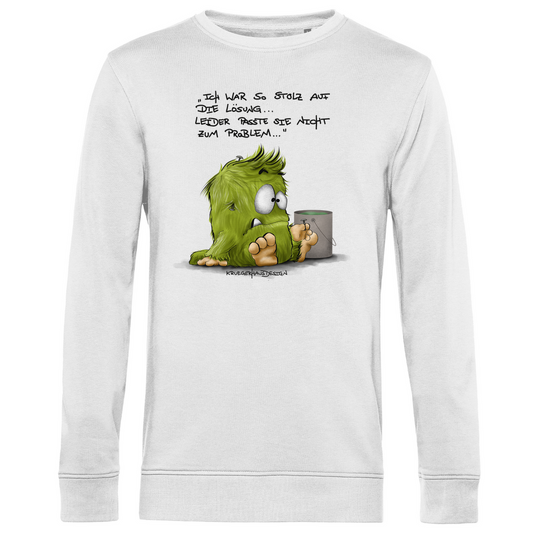 Herren Premium Bio Sweatshirt, Kruegerhausdesign Monster Spruch, Ich war so stolz auf die... 298