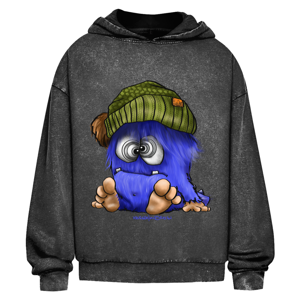 Oversize Washed Hoodie Tinnitus  Monster