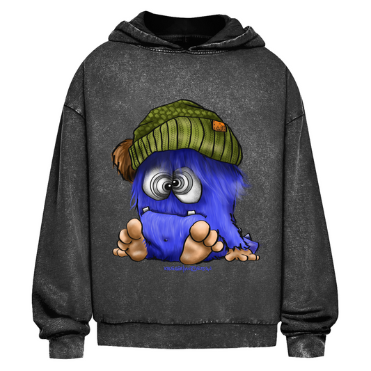 Oversize Washed Hoodie Tinnitus  Monster