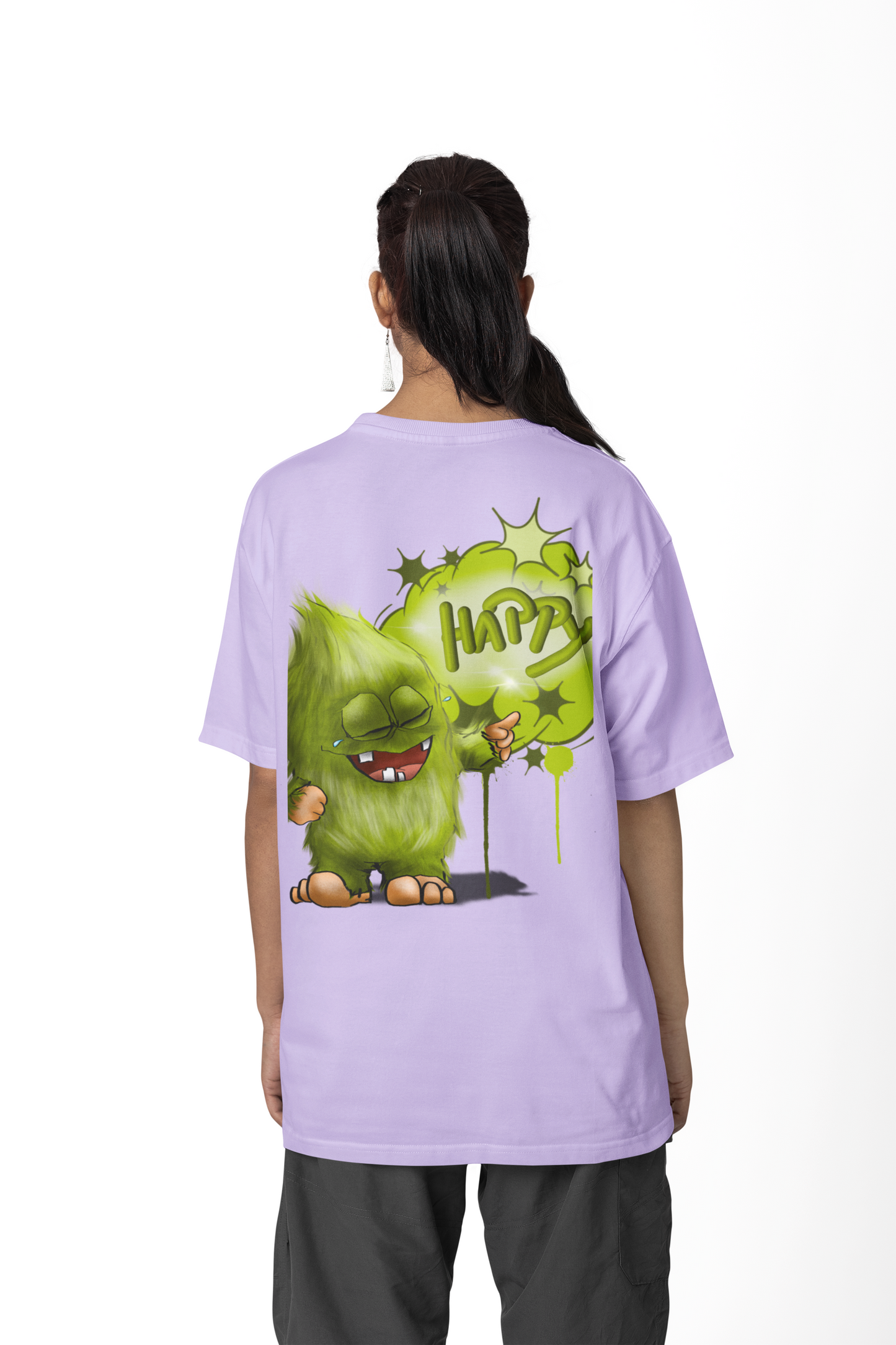 T-Shirt mit XXL Druck Kruegerhausdesign Monster in flieder, wähle dein Motiv siehe Bilder