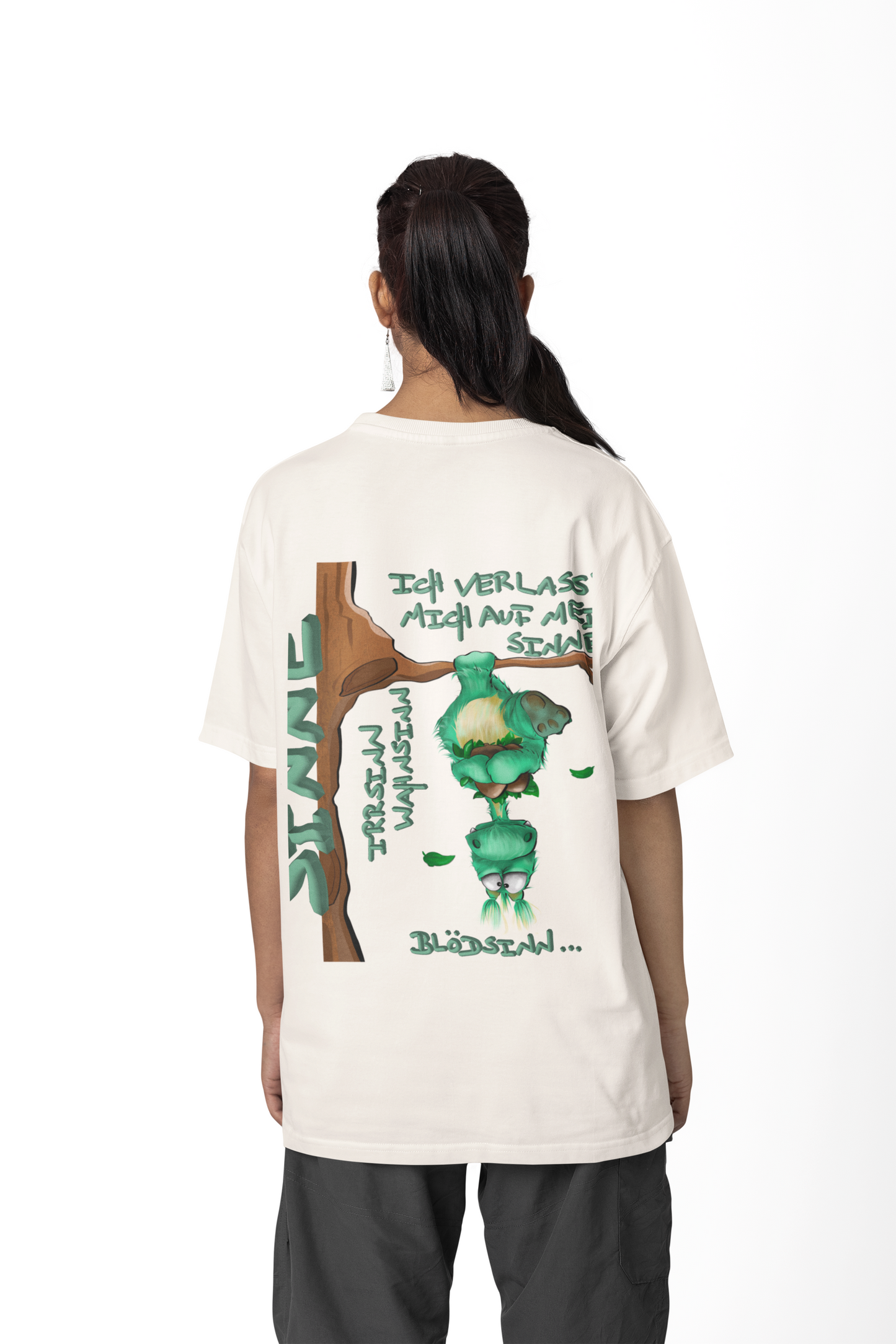 T-Shirt mit XXL Druck Kruegerhausdesign Monster in creme, wähle dein Motiv siehe Bilder