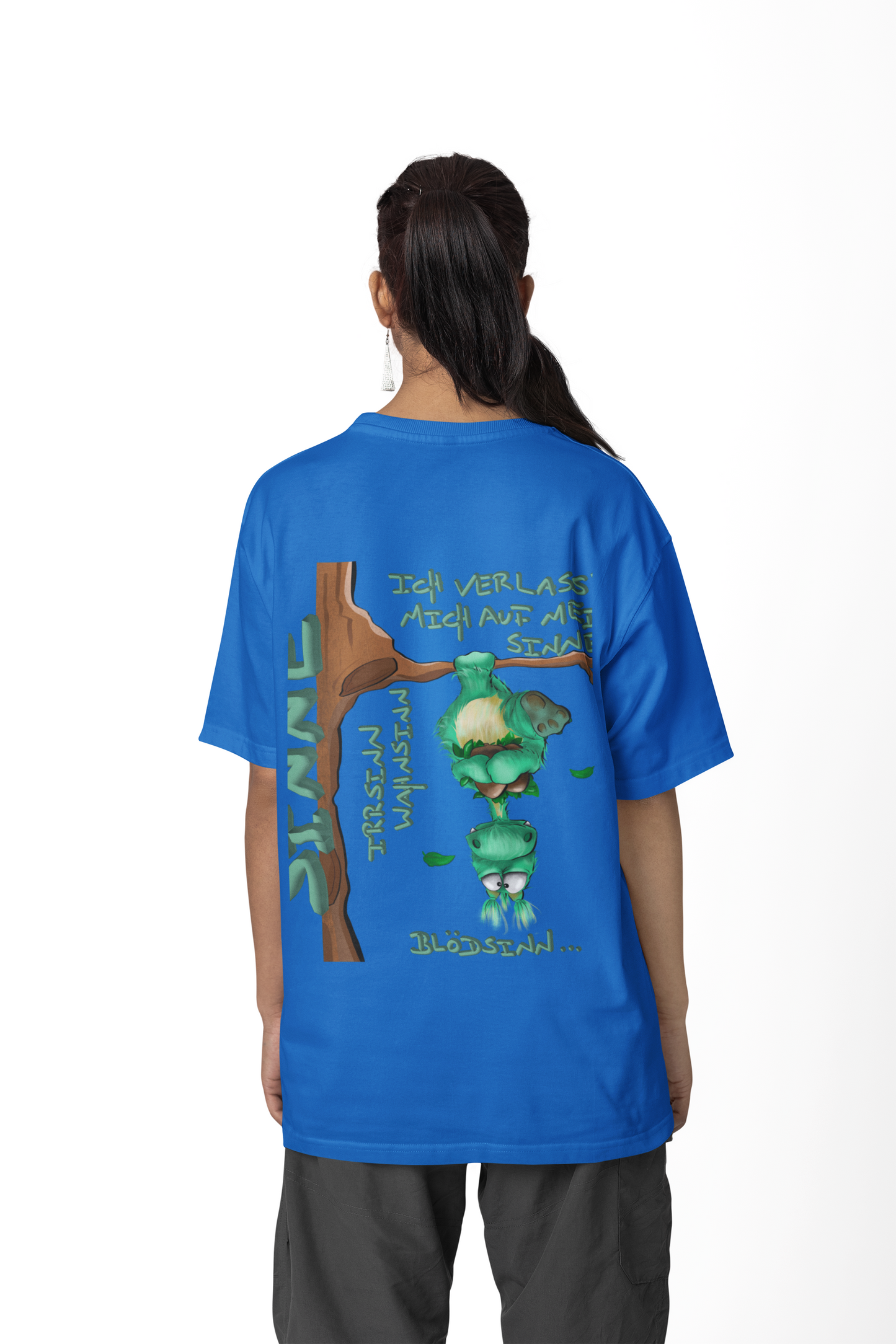 T-Shirt mit XXL Druck Kruegerhausdesign Monster in blau, Wähle dein Motiv