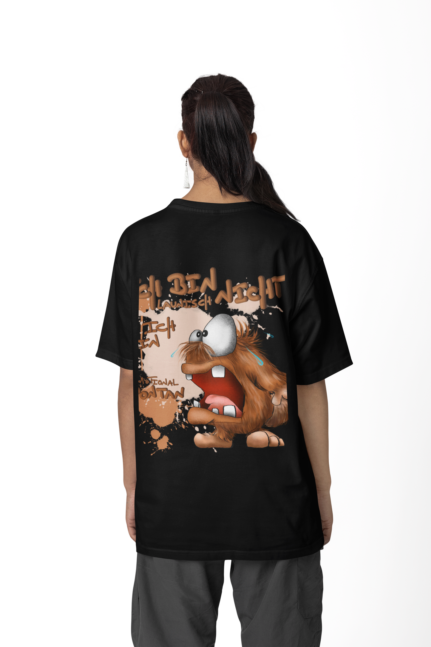 T-Shirt mit XXL Druck Kruegerhausdesign Monster in schwarz, wähle dein Motiv siehe Bilder