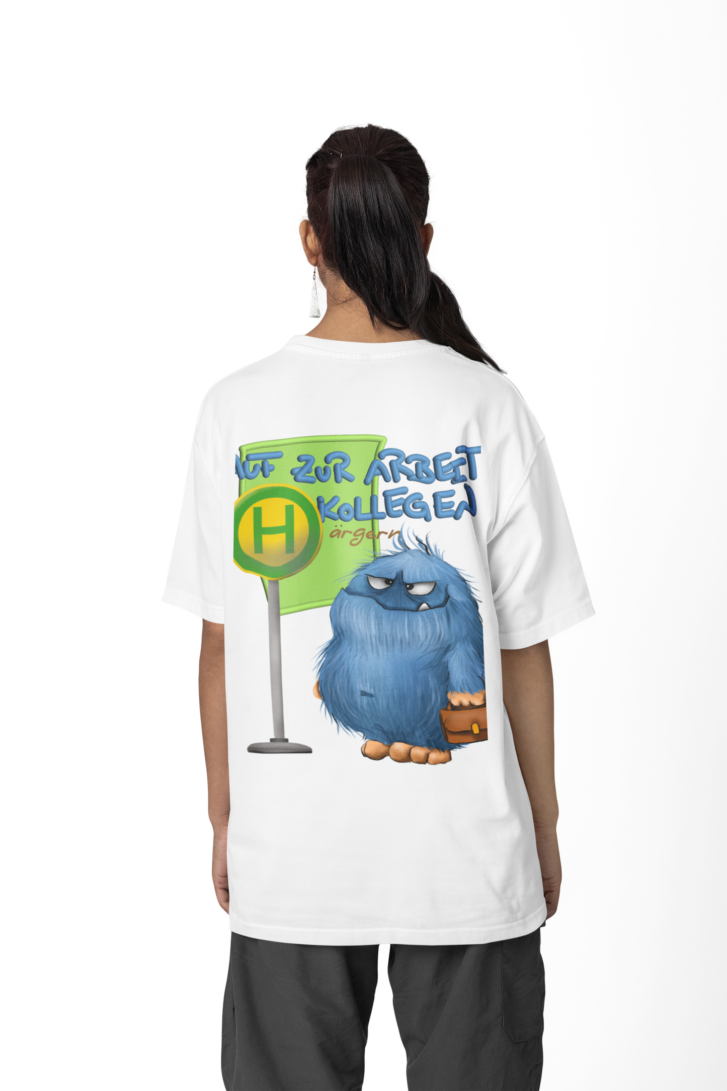 T-Shirt mit XXL Druck Kruegerhausdesign Monster in weiß, wähle dein Motiv siehe Bilder