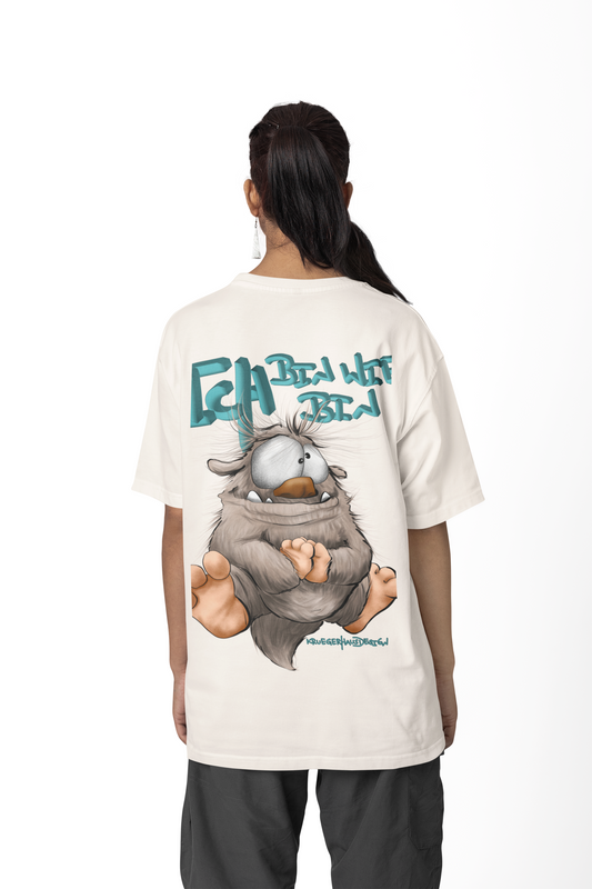 T-Shirt mit XXL Druck Kruegerhausdesign Monster in creme, wähle dein Motiv siehe Bilder