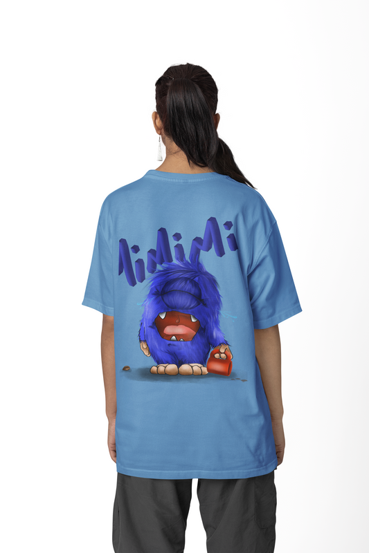 T-Shirt mit XXL Druck Kruegerhausdesign Monster in jeansblau, wähle dein Motiv siehe Bilder