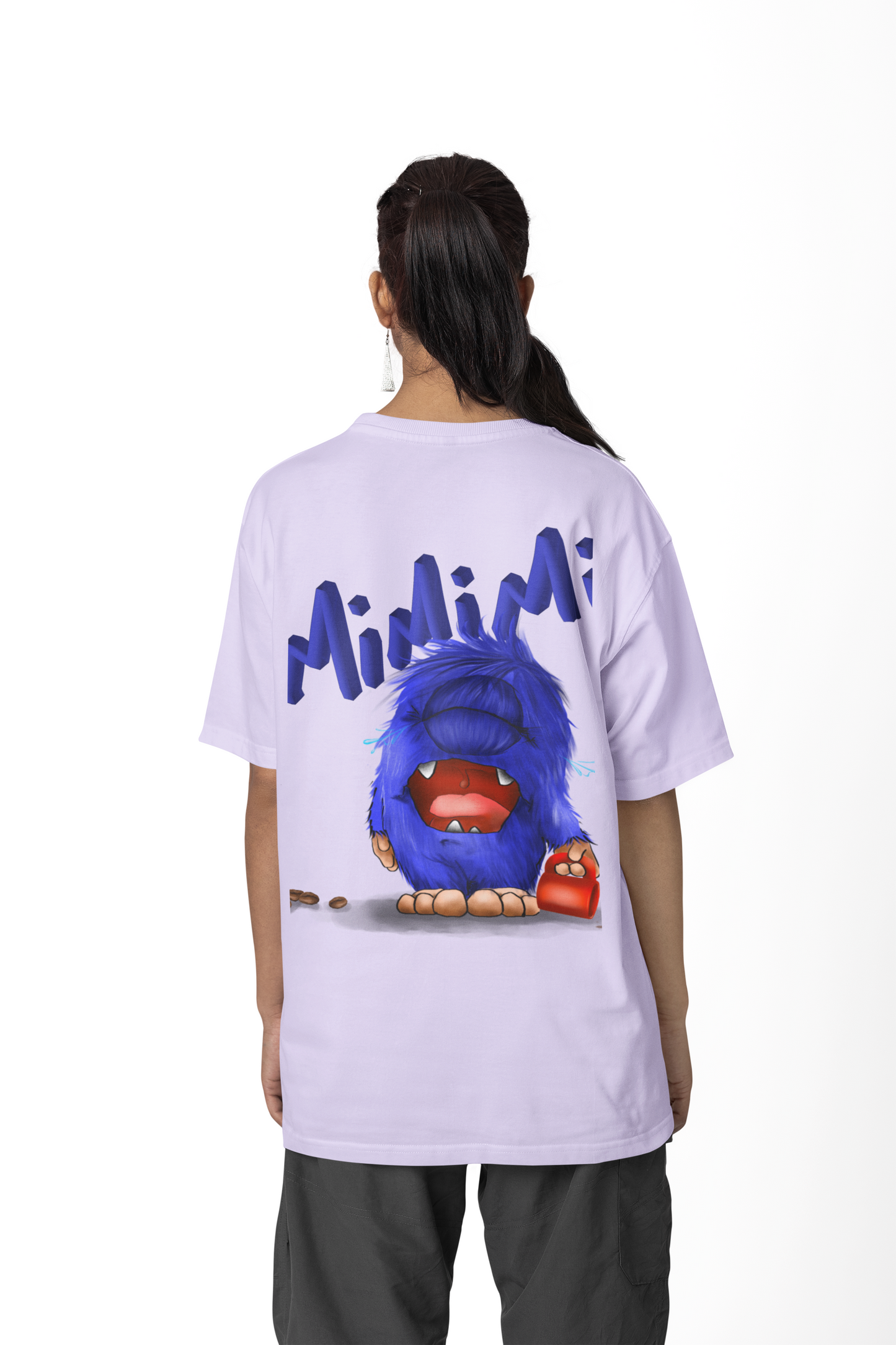 T-Shirt mit XXL Druck Kruegerhausdesign Monster in flieder, wähle dein Motiv siehe Bilder