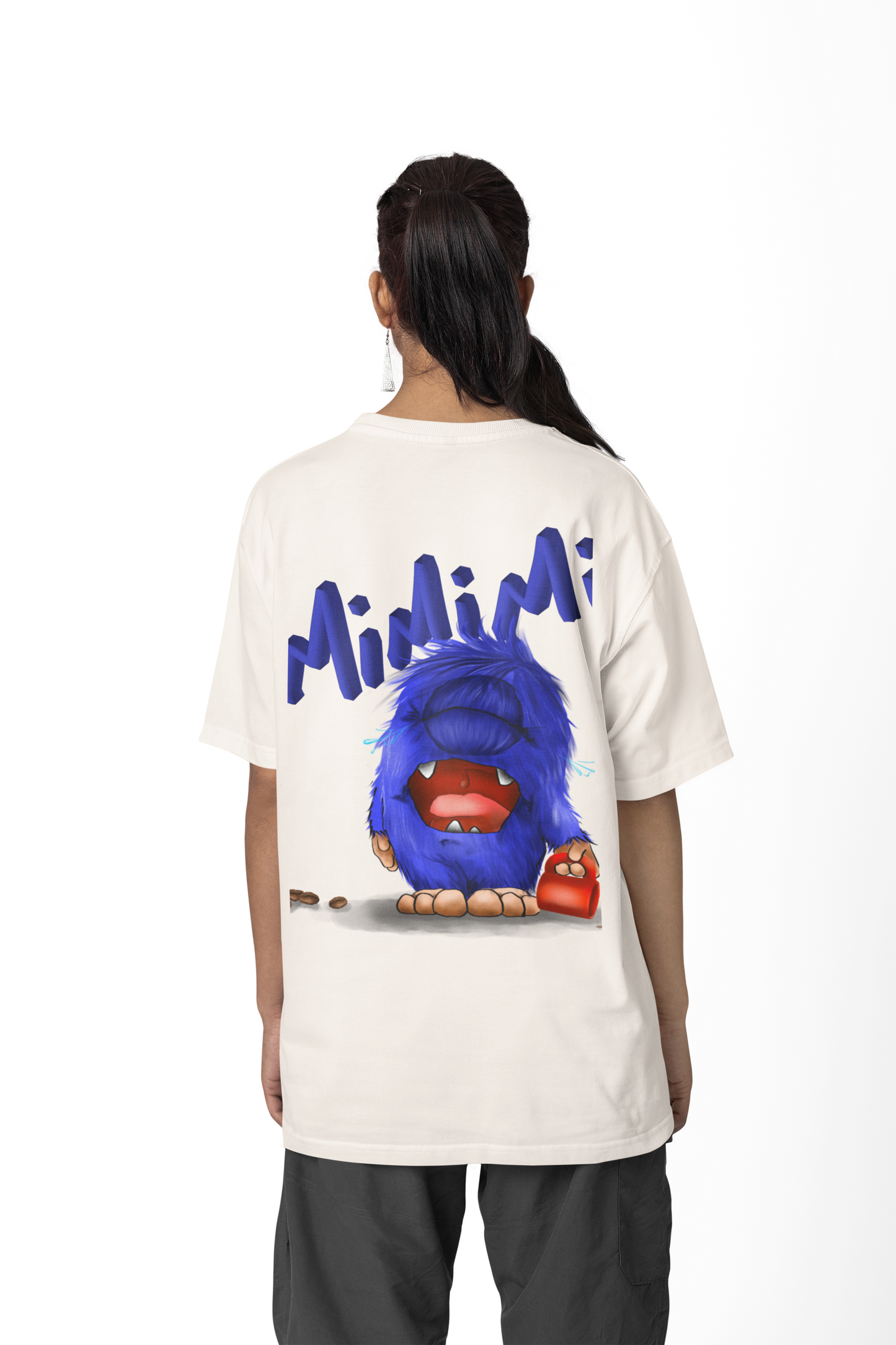 T-Shirt mit XXL Druck Kruegerhausdesign Monster in creme, wähle dein Motiv siehe Bilder